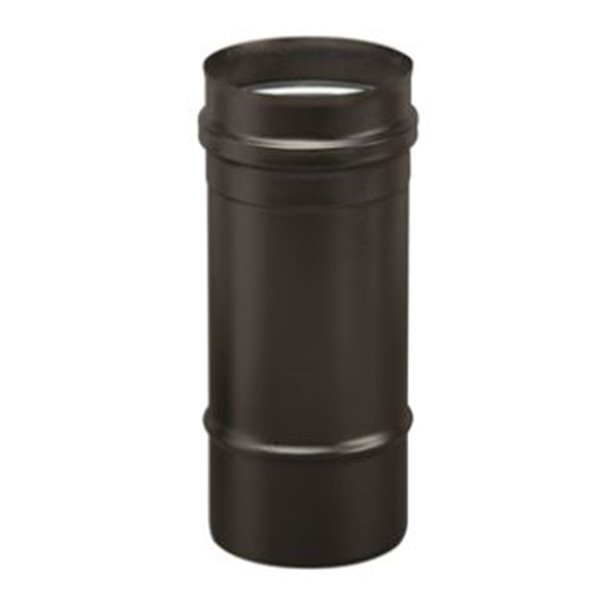 Kit Inox Noir conduit de cheminée Dia 80mm, 1.5m pour poêle à pellet