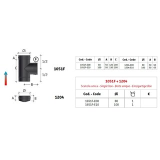 Kit Inox Noir conduit de cheminée Dia 80mm, 1.5m pour poêle à pellet