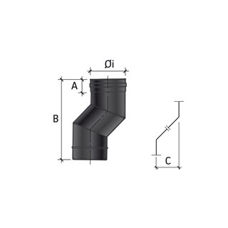 Kit conduit de cheminée pour poêle à pellet DIA. 80mm