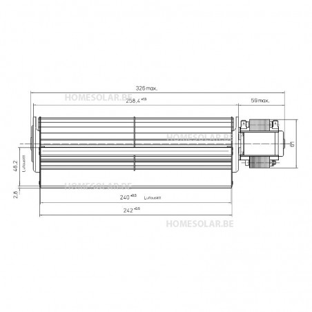 Ventilateur tangentiel 33W...