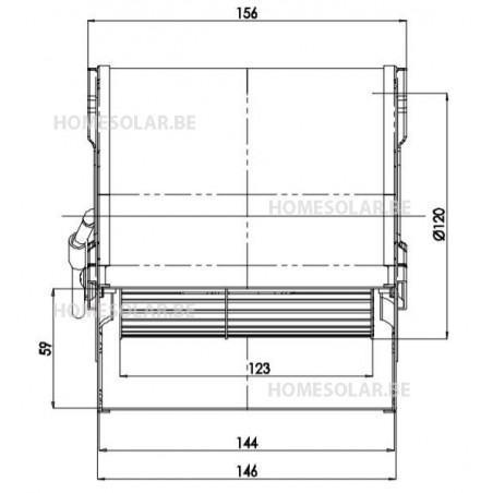 Ventilateur centrifuge TRIAL CAD12R-001 Poêle à pellet (granulés)