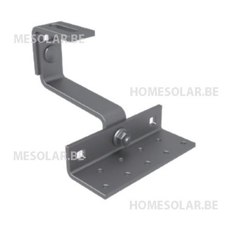 Crochet tuile double réglable inox 140x56x35