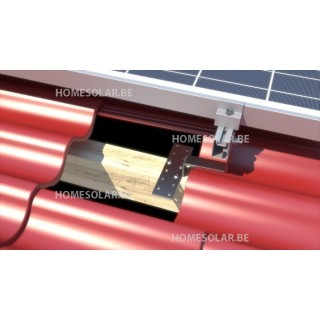 Crochet tuile double réglable inox 140x56x35