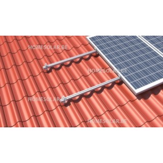 Crochet tuile double réglable inox 140x56x35