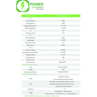 Optimiseur solaire intéligeant OP 650W - Compatible tout onduleur
