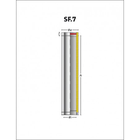 Element droit double paroi...