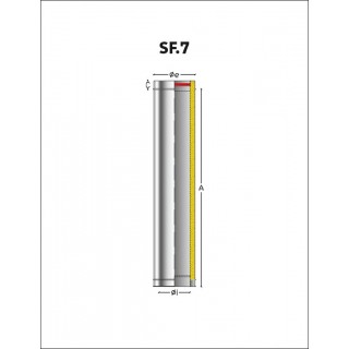 Element droit double paroi...