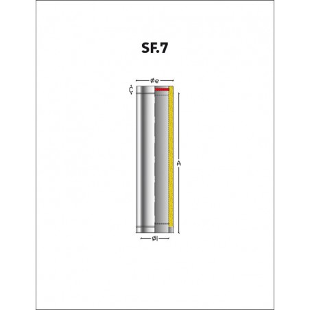 Element droit isolé 800mm...