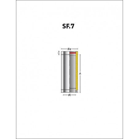 Element droit double paroi...