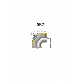 Coude double paroi 90° avec...