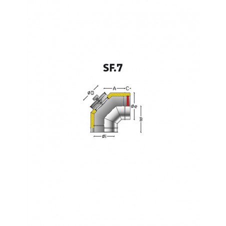 Coude double paroi 90° avec...