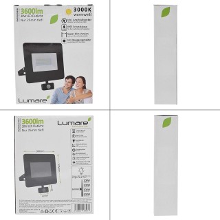 LUMARO projecteur LED 30W avec détecteur IP68 2400Lumens