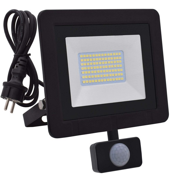 Projecteur LED avec détecteur de mouvement PIR - 2200 lm - 30 W - Blanc  chaud