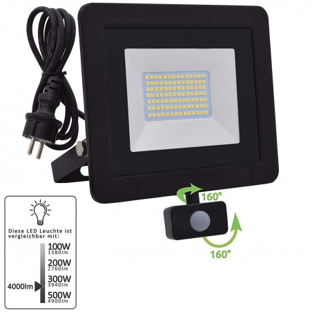 LUMARO projecteur LED 50W avec détecteur IP68 3900 Lumens