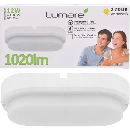 LUMARO applique LED 12W IP44 1020 Lumens